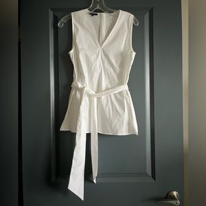 Lafayette 148 New York white sleeveless top